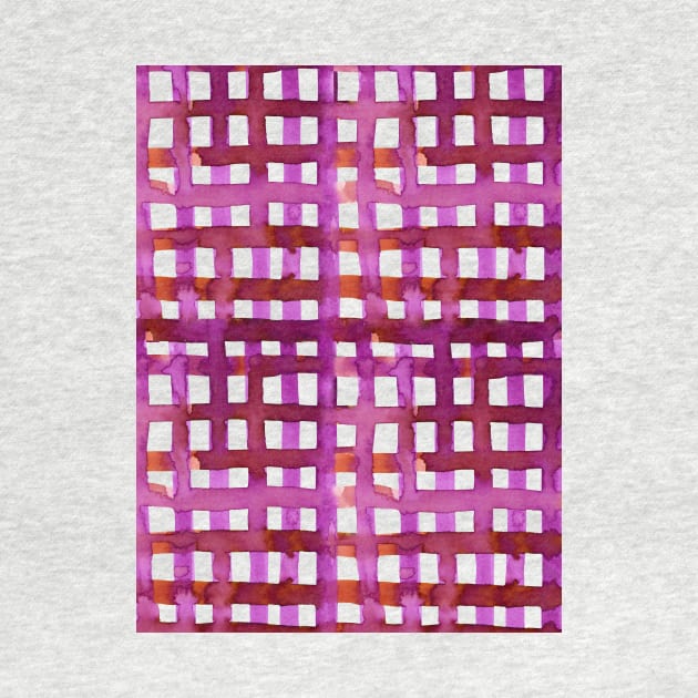 Watercolor grid - magenta by wackapacka